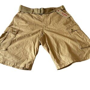 Levis Shors Size 32 Mens Brown Snap Cargo Shorts pockets NWT